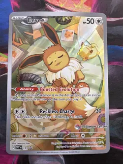 Pokemon TCG Eevee 173 Holo Promo Prismatic Evolutions Pokemon Center NM - Image 1
