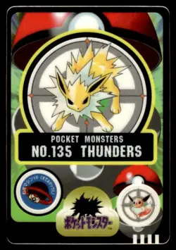 Jolteon No. 135 Bandai Sealdass Pokemon Japanese ~ MP - Image 1