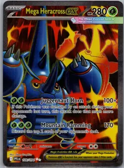 Mega Heracross ex 108/094 ME02: Phantasmal Flames Ultra Rare 2025 Pokemon NM - Image 1