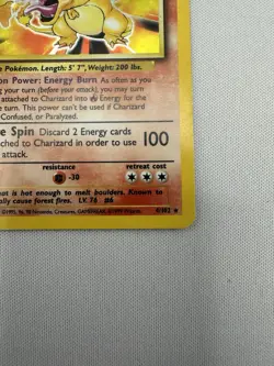 Pokemon TCG WoTC Vintage Base Set Charizard Holo Rare 4/102 LP See Photos - Image 4
