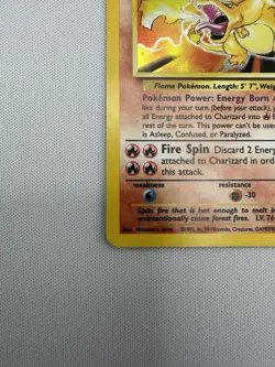 Pokemon TCG WoTC Vintage Base Set Charizard Holo Rare 4/102 LP See Photos - Image 5