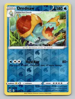 Reverse Holo Drednaw 081/264 Uncommon SWSH08: Fusion Strike Pokemon - Image 1