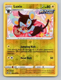 Reverse Holo Luxio (41) 041/159 Uncommon Crown Zenith Pokemon - Image 1
