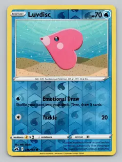 Reverse Holo Luvdisc 035/159 Common Crown Zenith Pokemon - Image 1