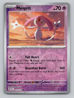 Reverse Holo Mesprit - 079/191 Common SV08: Surging Sparks Pokemon - Image 1