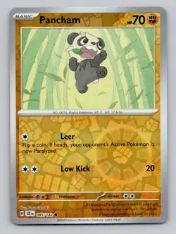 Reverse Holo Pancham 085/142 Common SV07: Stellar Crown Pokemon - Image 1