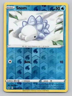 Reverse Holo Snom 063/202 Common SWSH01: Sword & Shield Base Set Pokemon - Image 1