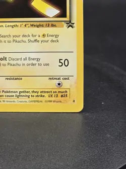Pokemon Pikachu TCG Gold Stamp #4 Black Star First Movie Promo 1999 - Image 5