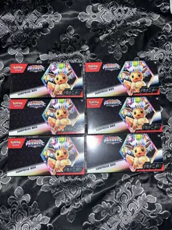 (SIX) (6) Pokemon TCG Prismatic Evolutions 💎 Surprise Box NEW, FACTORY SEALED - Image 1