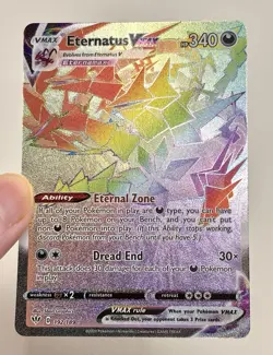 Pokemon TCG Eternatus VMAX Darkness Ablaze 192/189 Rainbow Secret Rare Near Mint - Image 1