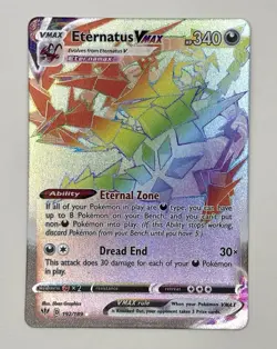 Pokemon TCG Eternatus VMAX Darkness Ablaze 192/189 Rainbow Secret Rare Near Mint - Image 3