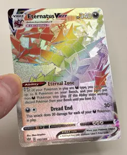 Pokemon TCG Eternatus VMAX Darkness Ablaze 192/189 Rainbow Secret Rare Near Mint - Image 4