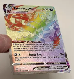 Pokemon TCG Eternatus VMAX Darkness Ablaze 192/189 Rainbow Secret Rare Near Mint - Image 5