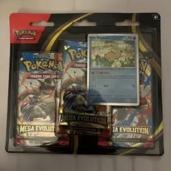 Pokemon TCG - Mega Evolution Triple Pack Blister Pysduck - New & Sealed - Image 1