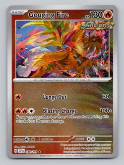 Reverse Holo Gouging Fire 038/191 Rare SV08: Surging Sparks Pokemon - Image 1