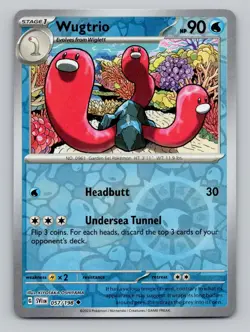 Reverse Holo Wugtrio 057/198 Uncommon SV01: Scarlet & Violet Base Set Pokemon - Image 1
