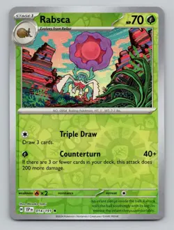 Reverse Holo Rabsca 014/191 Rare SV08: Surging Sparks Pokemon - Image 1