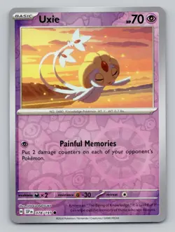Reverse Holo Uxie 078/191 Common SV08: Surging Sparks Pokemon - Image 1
