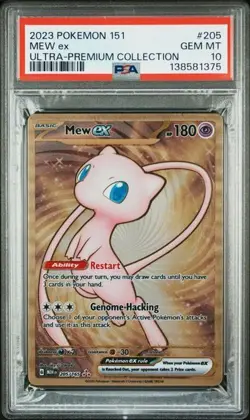 PSA 10 Gem Mint -2023 Pokemon Mew Ex #205 - Mew EN 151 Ultra Premium Collection - Image 1