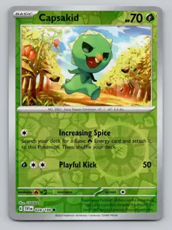 Reverse Holo Capsakid 028/198 Common SV01: Scarlet & Violet Base Set Pokemon - Image 1
