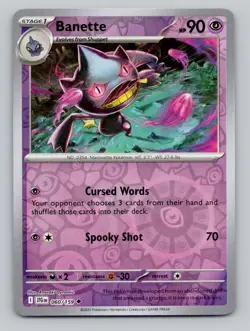 Reverse Holo Banette 060/159 Uncommon SV09: Journey Together Pokemon - Image 1