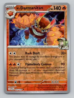 Reverse Holo N's Darmanitan 027/159 Uncommon SV09: Journey Together Pokemon - Image 1