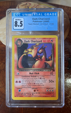CGC universal grade Dark Charizard Pokemon 2000 Team Rocket - Unlimited - 21/82 - Image 1