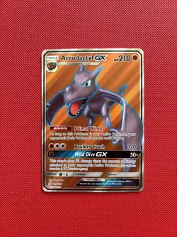 Pokemon TCG Aerodactyl GX Unified Minds 224/236 Holo Full Art Ultra Rare - Image 1