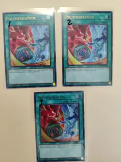 3x Yugioh! Polymerization Hero Alt Art RA03-EN051 Ultra Rare 1st Ed NM - Image 1