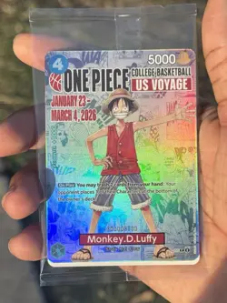 *SEALED* One Piece TCG Luffy P-055 College Basketball US Voyage Promo Card - Image 1