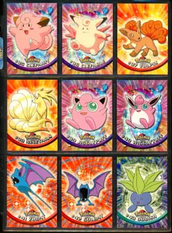 1999 Pokemon TOPPS Series 1 Edition NEAR COMPLETE Animation TV Set Cards GREEN + - Image 5