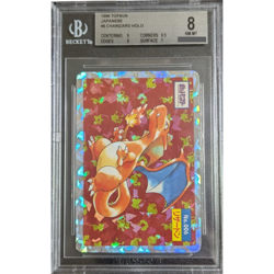 BGS 8 NM-MT Charizard 1996 Japanese Topsun Holo Pokemon Card #006 Vintage - Image 1