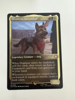 Dogmeat Ever Loyal Etched Foil Thick Display MTG Magic Card NM Near Mint PIP - Image 1