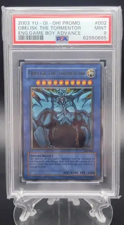 Obelisk The Tormentor GBI-002 Game Boy Promo 2003 Yugioh Card PSA Graded Mint 9 - Image 1