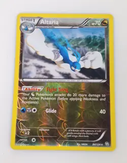 Pokemon TCG Altaria Dragons Exalted 84/124 Reverse Holographic Rare LP Card - Image 1