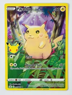 Pokemon TCG Celebrations Pikachu Full Art 005/025 Pokemon Card Rare Near Mint NM - Image 1