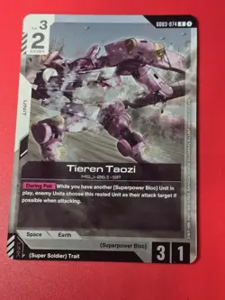 GUNDAM CARD GAME GD03-074 TIEREN TAOZI (R) FOIL CARD - STEEL REQUIEM - Image 1