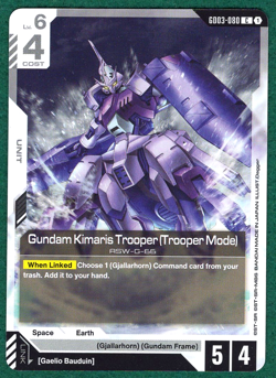 Gundam Kimaris (Trooper Mode) - Steel Requiem GD03-080 - Gundam Card Game TCG - Image 1