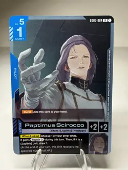 Paptimus Scirocco GD03-084 Rare Gundam Card Game Steel Requiem - Image 1