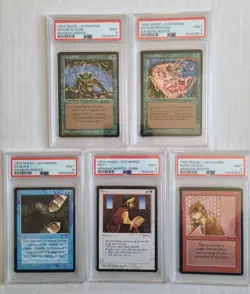 MTG 5 Arabian Nights Cards All PSA 9 MINT Dandan, Ogre, Hurt Jackal+ 1993 RARE - Image 1