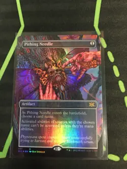 MTG Magic The Gathering Pithing Needle Foil 2X2 Rare Borderless Artifact - Image 1