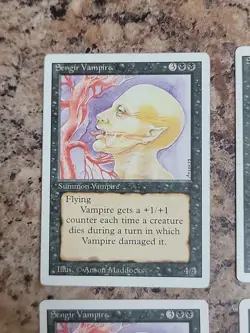 1994 MTG - Revised(3rd) - SENGIR VAMPIRE x4 - Vintage Playset - NM-MP - Image 3