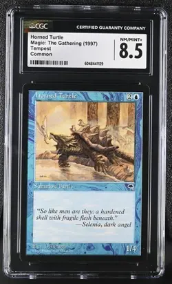 MTG Magic The Gathering Horned Turtle 1997 Tempest CGC 8.5 - Image 1