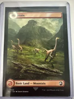 🧙Mountain L 0024 REX Jurassic Park MTG - Image 1