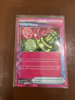 UNFAIR STAMP (165/167) - Ace Spec Rare - Twilight Masquerade - MINT/NM - Pokemon - Image 1