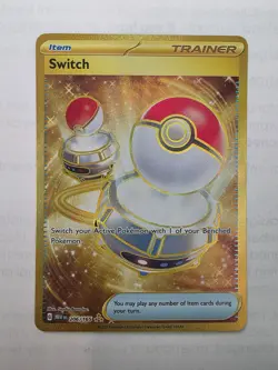Pokemon Switch 206/165 Scarlet & Violet 151 Gold Secret Rare Trainer Holo - Image 1