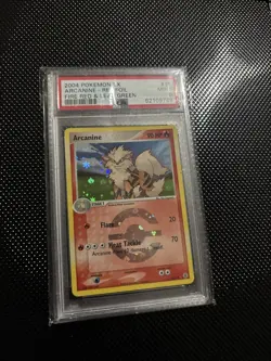 PSA 9 MINT Reverse Holo Arcanine 18/112 Pokemon EX Fire Red & Leaf Green 2004 - Image 1