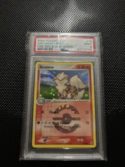 PSA 9 MINT Reverse Holo Arcanine 18/112 Pokemon EX Fire Red & Leaf Green 2004 - Image 3