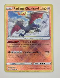 Pokemon TCG Radiant Charizard Crown Zenith Holo Rare 020/159 Mint Pack Fresh - Image 3