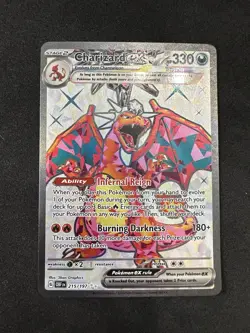 2023 Pokemon Obsidian Flames Charizard EX 215/197 Ultra Rare Holo NM - Image 1
